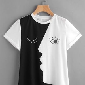 Abstract face shirt